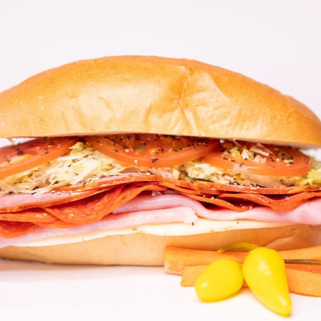 8. Pepperoni, Ham, Capocollo & Cheese Sub.