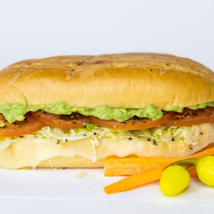 Melted Provolone Cheese & Avocado Sub.
