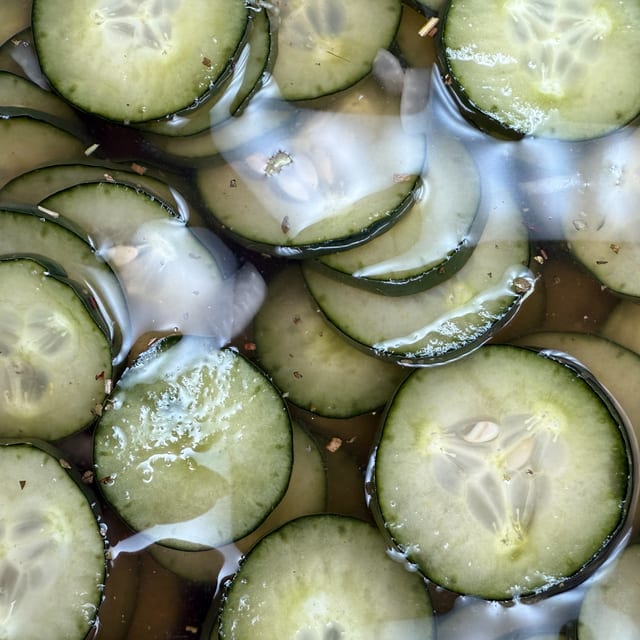 Marinated Cucumber.
