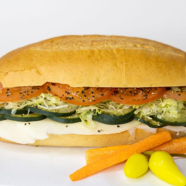 Marinated Cucumber & Cheese Sub.