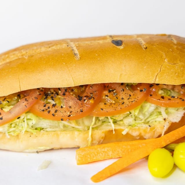 Melted Provolone Cheese Sub.